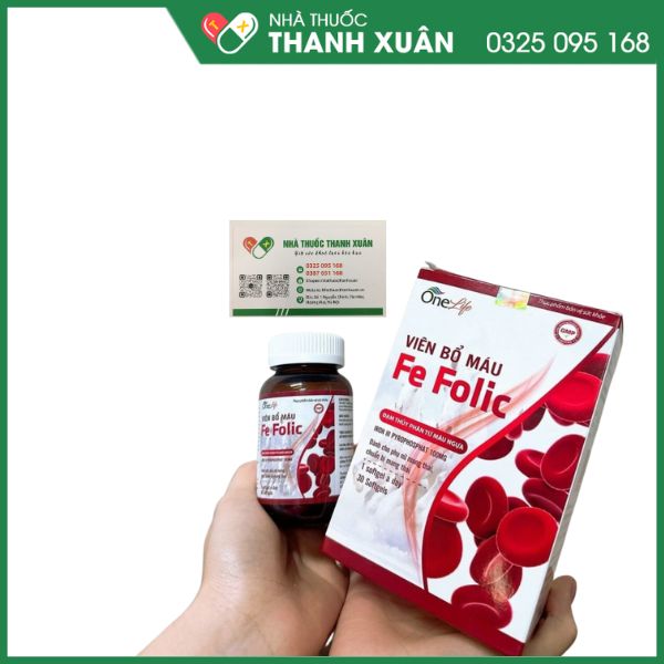 Viên bổ máu Fe Folic OneLife - Giúp bổ sung sắt III, acid folic cho cơ thể